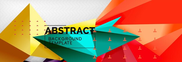 Triangles background techno template