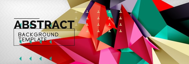 Triangles background techno template