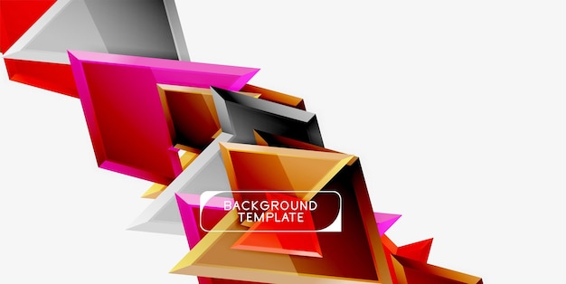 Triangular low poly background design multicolored triangles Vector