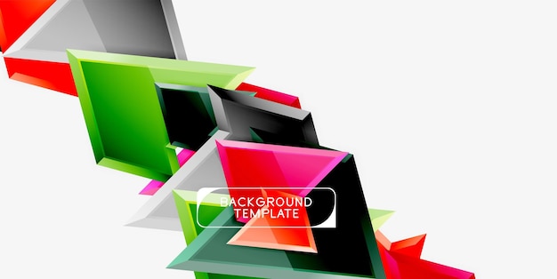 Triangular low poly background design multicolored triangles Vector