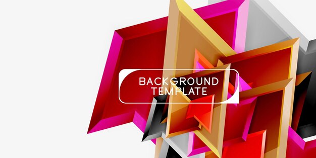 Triangular low poly background design multicolored triangles Vector
