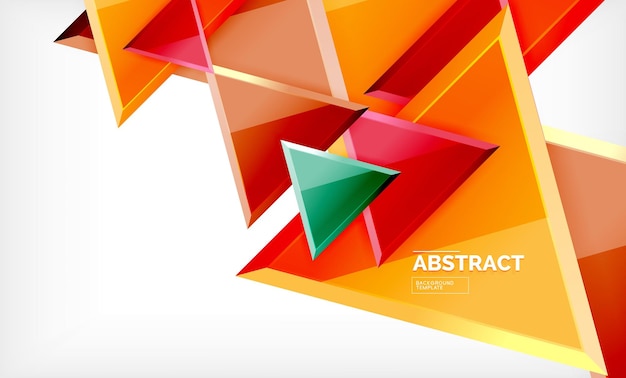Triangular low poly background design multicolored triangles