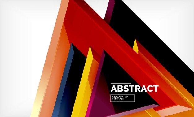 Triangular low poly background design multicolored triangles