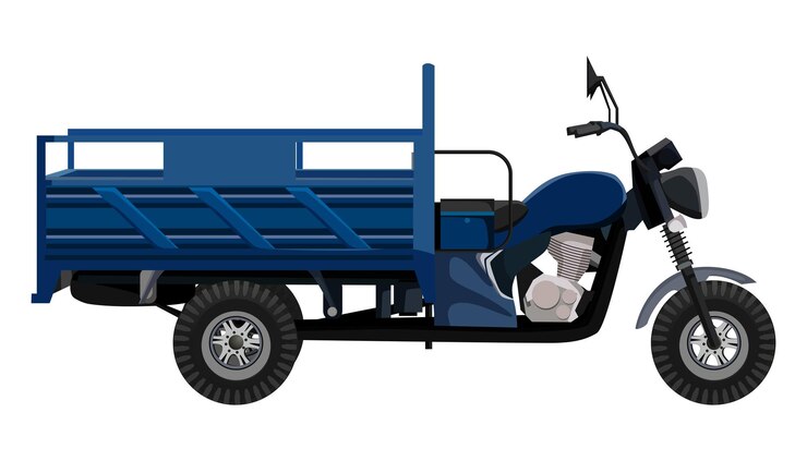 Tricycle from the front vector design White background