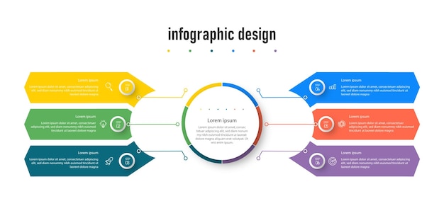 Trin virksomhedsdesign infografik skabelon