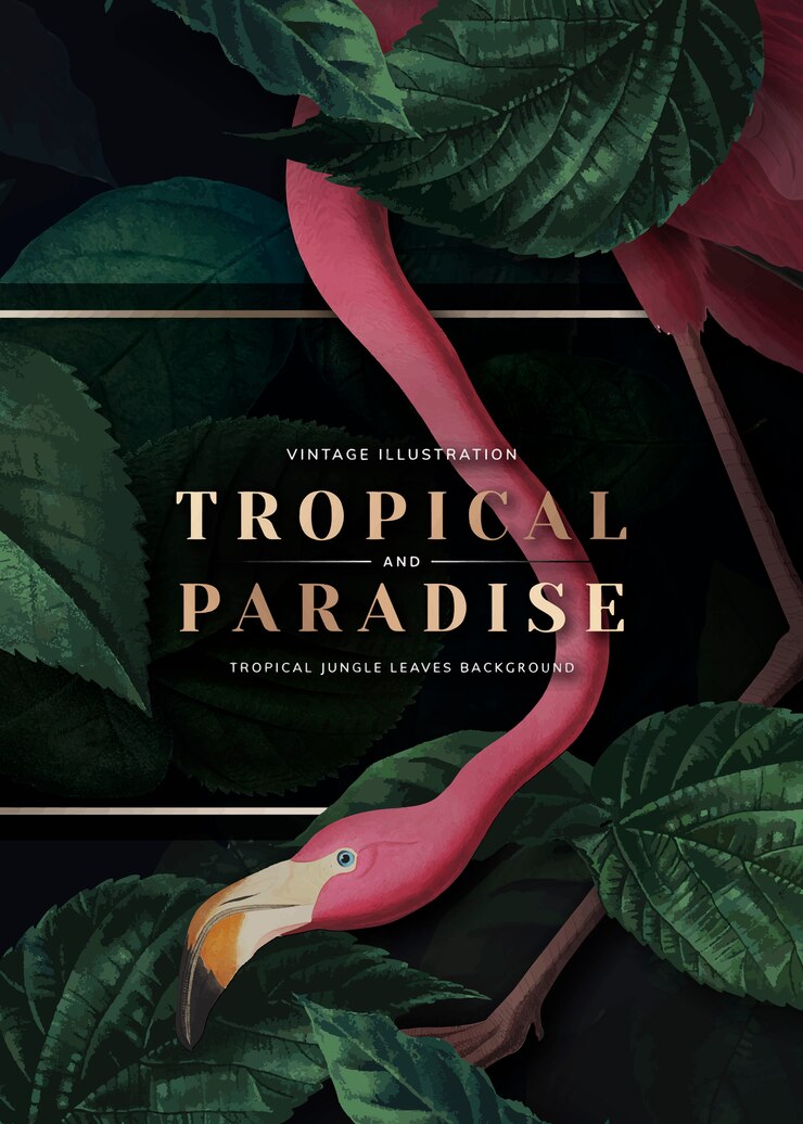 Vektör tropical paradise card