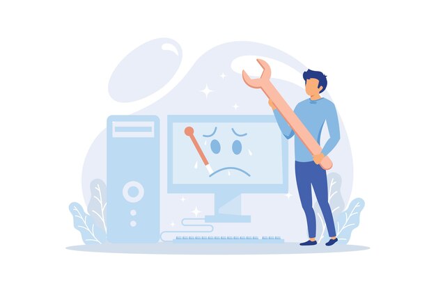 Troubleshooting fixing problems problem checking concept