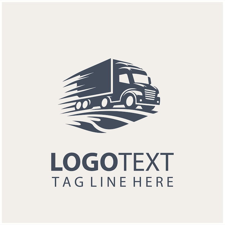 Truck transport Logo Vector Illustrations