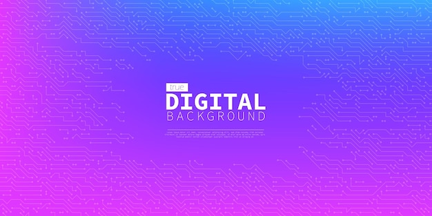 true digital pink and blue circuit board concept