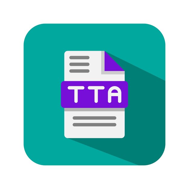 Tta audio file flat icons document files typeextension format symbol icon