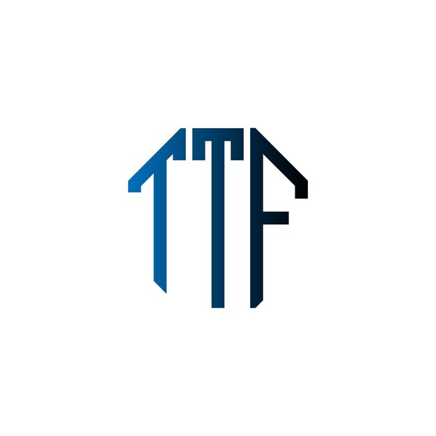 ttf creative letter initial modern minimalist timeless negative space monogram symbol logo design