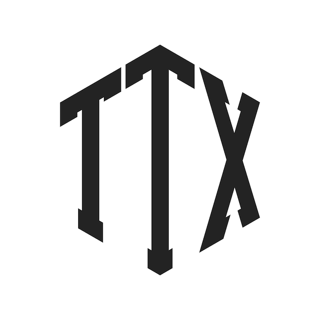 TTX Logo Design Initial Letter TTX Monogram Logo using Hexagon shape