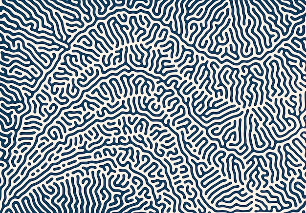 Turing reaction diffusion pattern with abstract motion Vector illustration of chemical morphogenesis