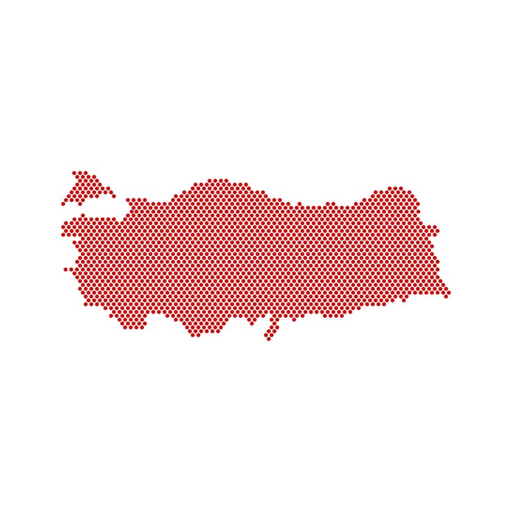 Vektör turkey map logo