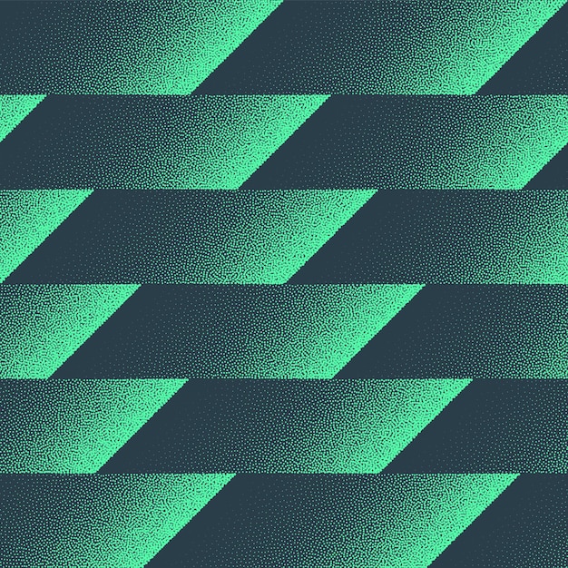 Turquoise Dynamic Speed Lines Seamless Pattern Vector Dotted Abstract Background