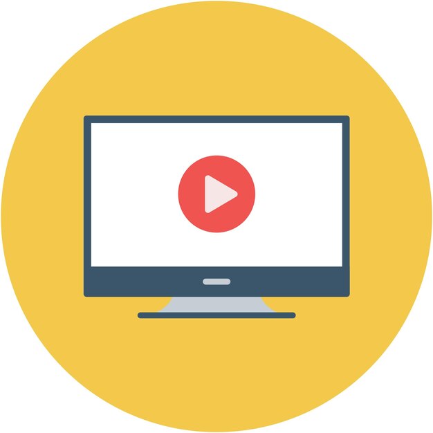 TV Monitor Vector Illustration Style