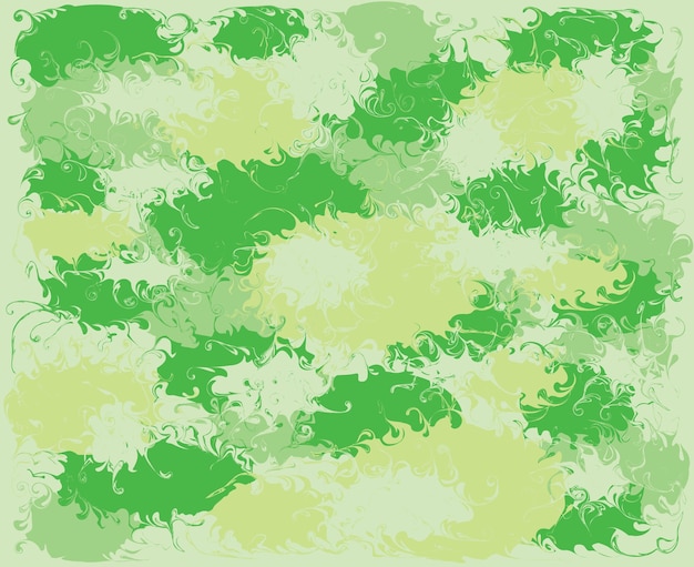 twirl pattern twisted and distorted vector texture in trendy style green spots and splashes