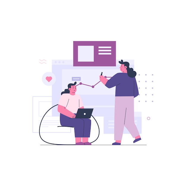 Two Business Women Working Together As a Team