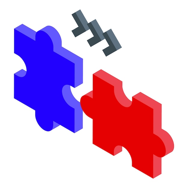 Two connecting puzzle pieces representing problem solving and teamwork