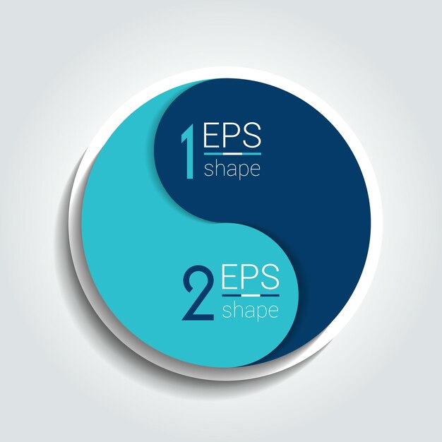 two element circle infographic chart ying yang infographic template two in one