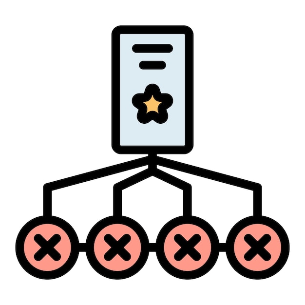 Two factor authentication icon outline vector Verification password Multi code color flat