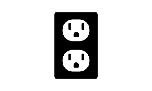 Two NEMA 5-15 grounded power outlet, ac socket