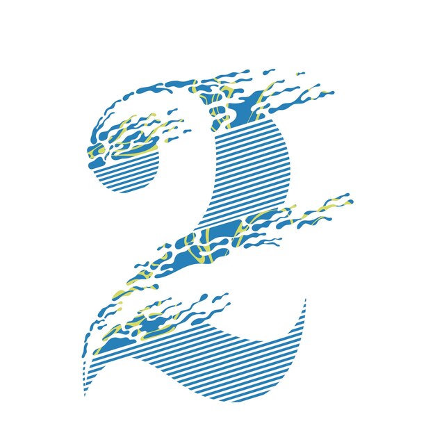 Two number with building design Line design Splash design colorful