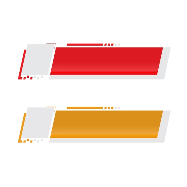 Two Shiny Lower Third Banner Vector HD