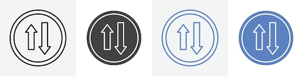 two way icon vector set use for web