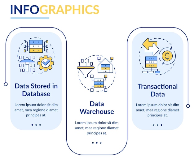 types of data that can be mined rectangle infographic template