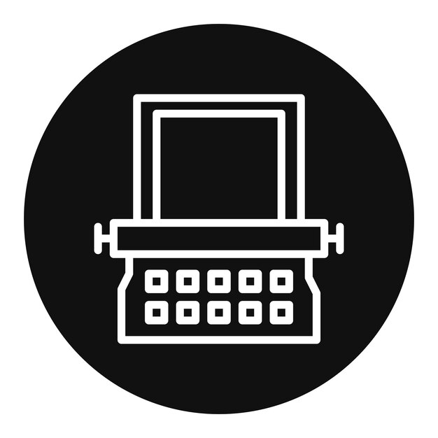typewriter with screen icon vector image can be used for printing