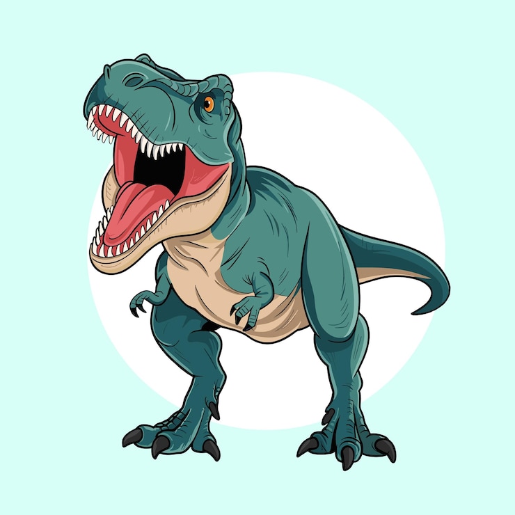 Vektör tyranosaurus rex trex dinozor vektör i̇llüstrasyonu
