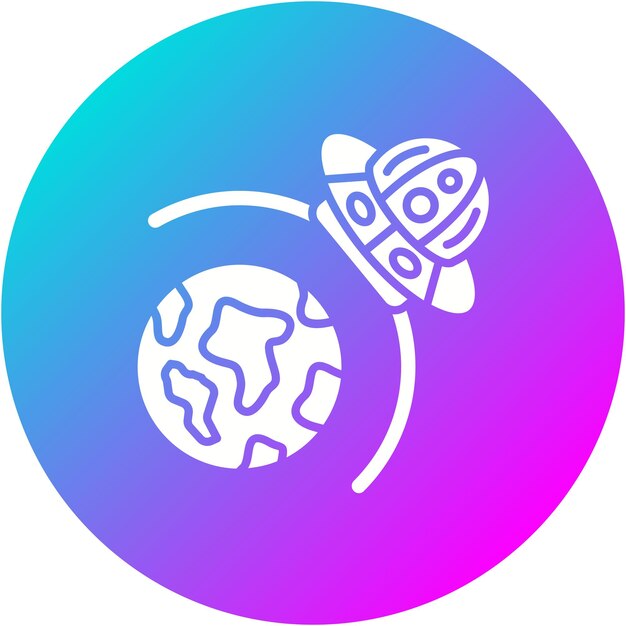 UFO Earth vector icon Can be used for Space Technology iconset