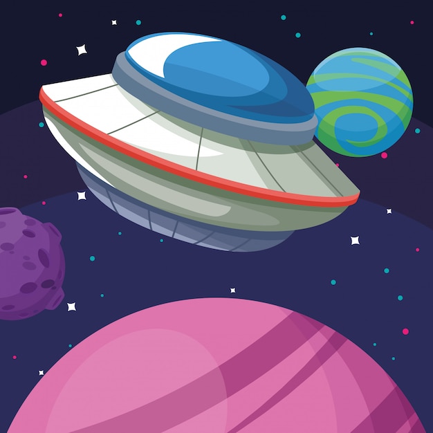 Ufo planeter måne galax astronomi rymdutforskning