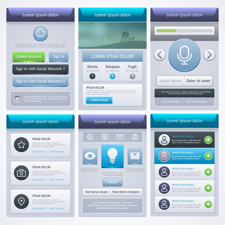 Vektör ui design