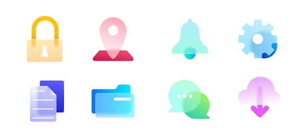 ui glass morphism icon