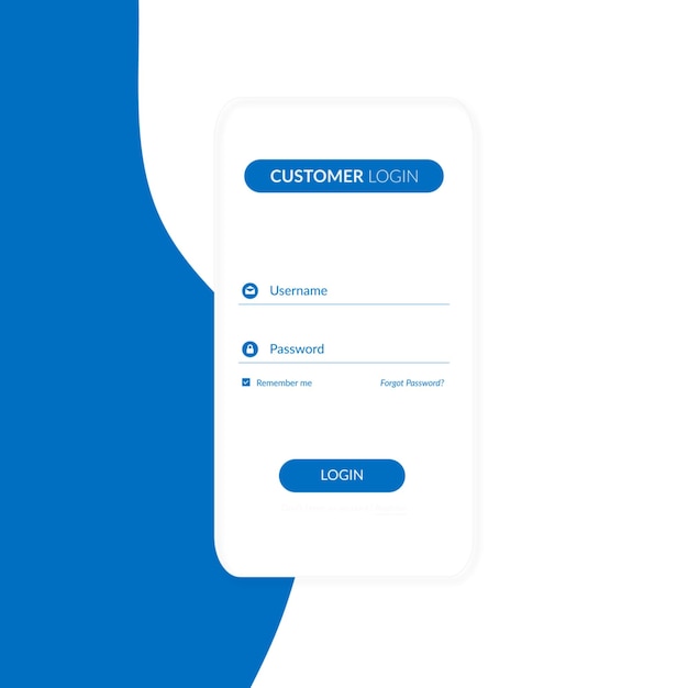 ui page design login form account user password identity ui web log screen security