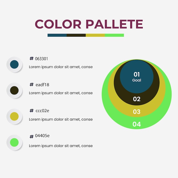 UI UX design için RGB HEX'te farklı renklerin kombinasyonuyla vektör renk paleti örneklerini ayarla