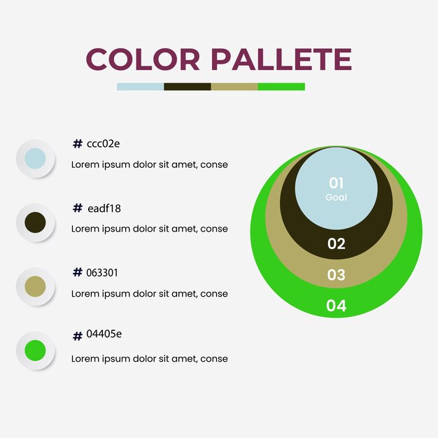 UI UX design için RGB HEX'te farklı renklerin kombinasyonuyla vektör renk paleti örneklerini ayarla