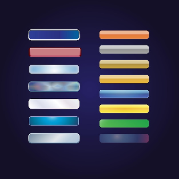 UI UX web buttons set