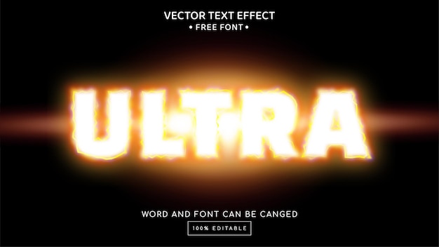 Ultra editable text effect