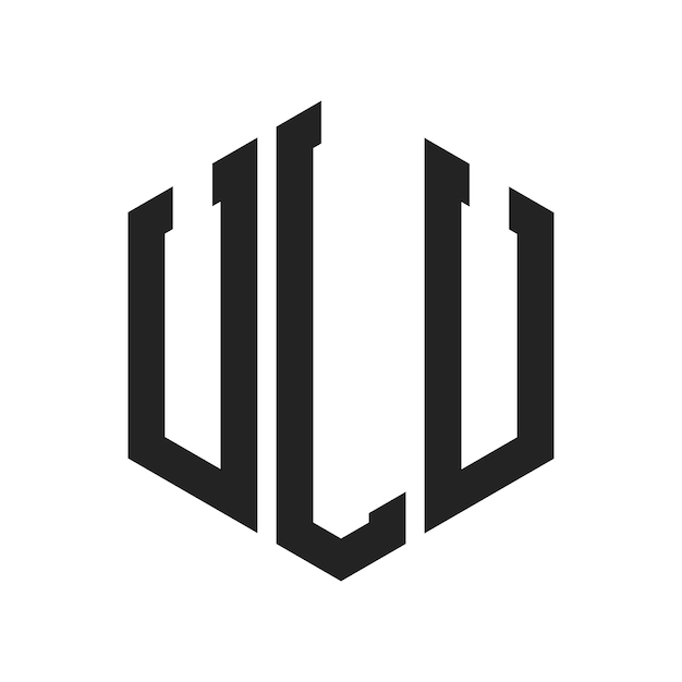 ULU Logo Design Initial Letter ULU Monogram Logo using Hexagon shape