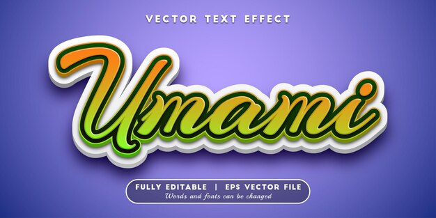 Umami text effect with editable text style