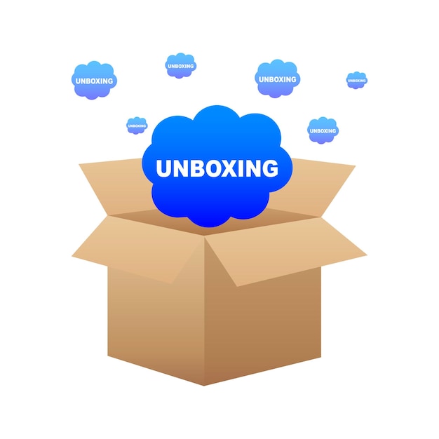 Unboxing icon Vector illustration