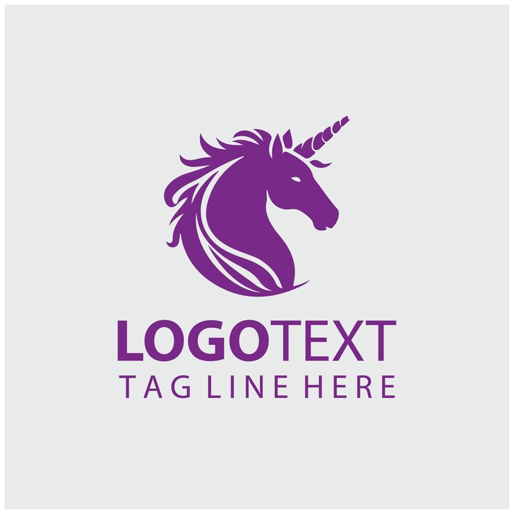 Unicorn Logo Vector Illustrations