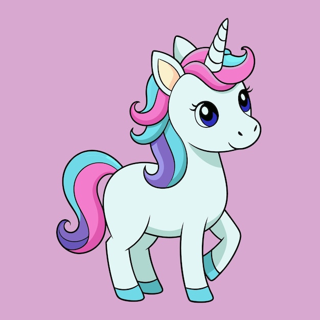 Unicorn vektör illüstrasyon