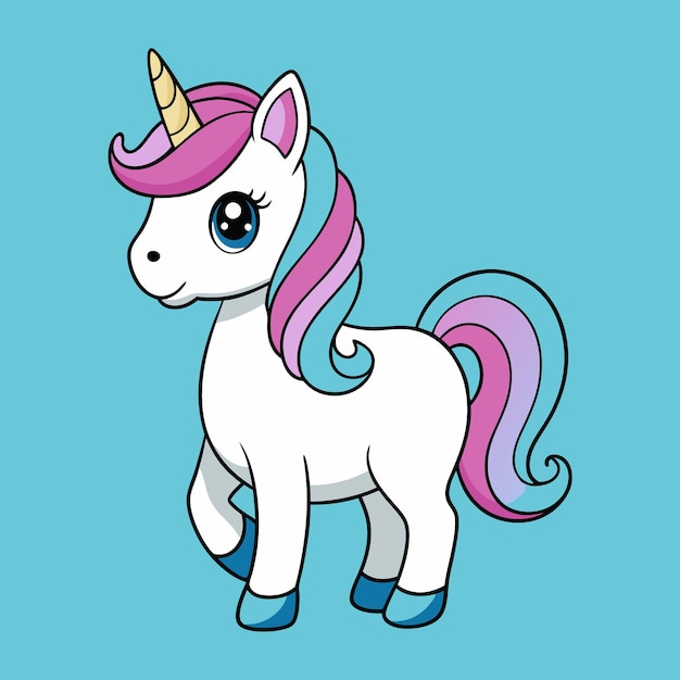 Unicorn vektör illüstrasyon