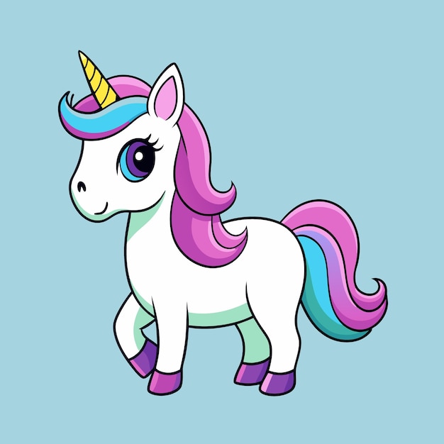 Unicorn vektör illüstrasyon