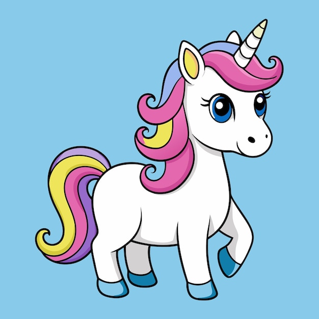 Unicorn vektör illüstrasyon