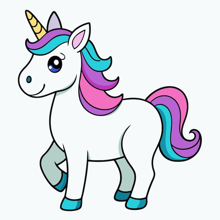 Vektör unicorn vektör illüstrasyon